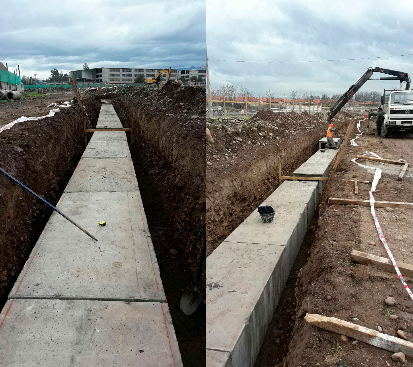 EBR confecciona e instala 200 metros lineales de canalización en Lonquen